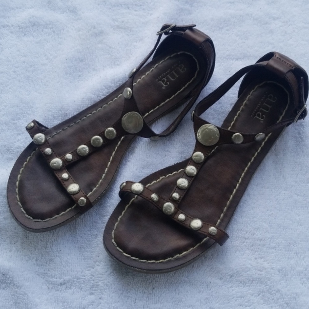 Faux Leather Buckle Sandals